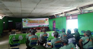 Berikan Pelatihan Linmas, TNI – Polri di Blora Ajak Warga Aktif Jaga Keamanan Lingkungan