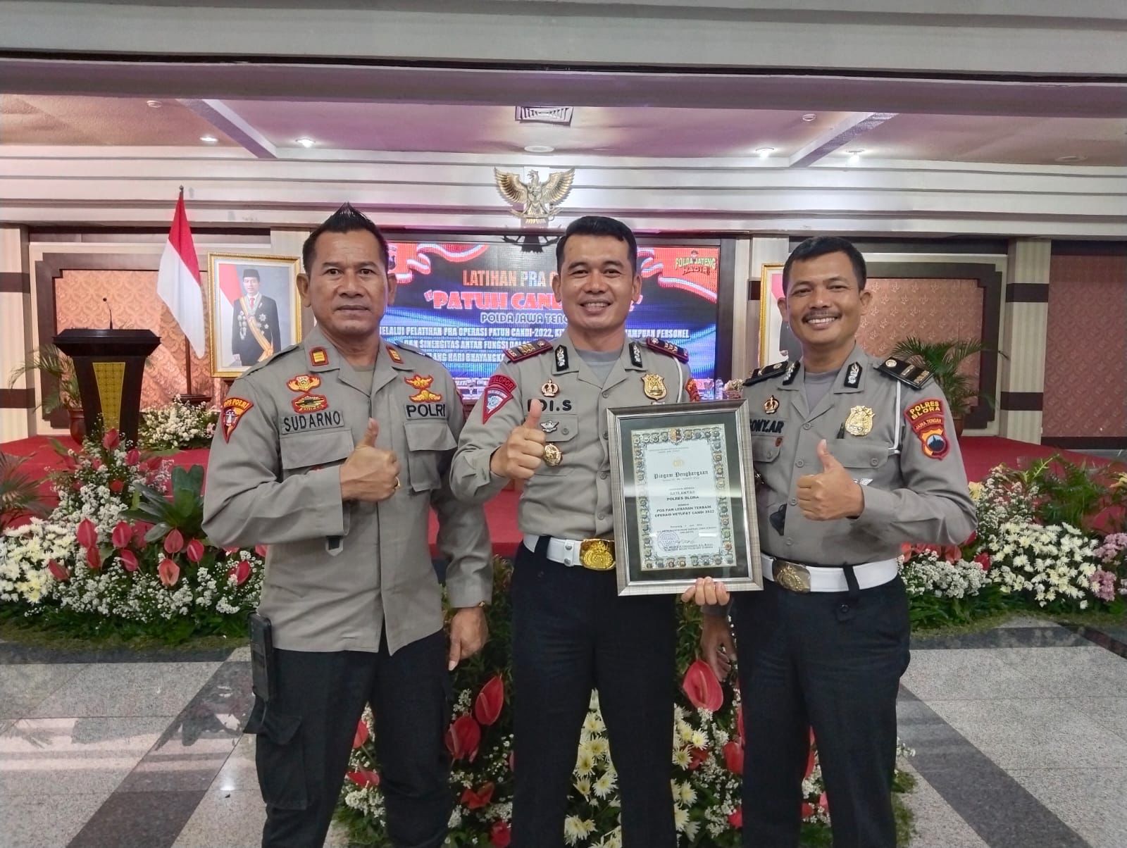 Pospam Lebaran OKC 2022 Polres Blora Dinobatkan Sebagai Pospam Terbaik Jajaran Polda Jateng