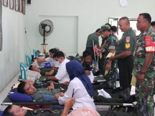 Kodim 0718/Pati Gelar Donor Darah, 122 Kantong Terkumpul