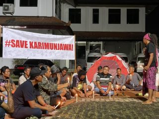 Warga Karimunjawa Kemah di Halaman Kantor DPRD, Kawal Ranperda RTRW