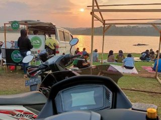 Penyusutan Air Waduk Gembong, Rezeki Tersendiri bagi Para Pedagang