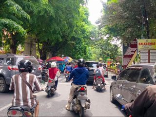 Dishub Pati Akui Kewalahan Atasi Kemacetan di Jalan Panglima Sudirman