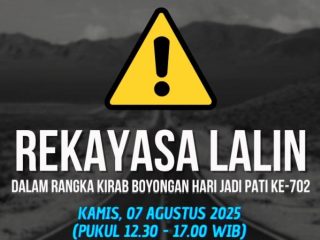 Kirab Boyongan Hari Jadi Pati ke-702 Besok, Rekayasa Lalin Diberlakukan