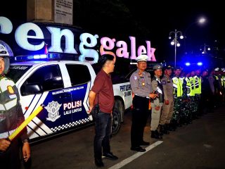 Antisipasi Gangguan, Polres Trenggalek Gandeng Stakeholder Gelar Patroli Besar