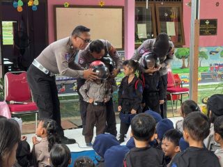 Satlantas Polresta Pati Sasar Anak Usia Dini, Edukasi Keselamatan Berlalu Lintas