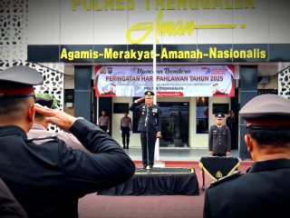 Polres Trenggalek Memaknai Hari Pahlawan dengan Semangat Nasionalisme