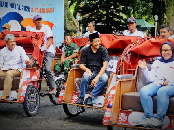 Presiden Prabowo Salurkan Ratusan Becak Listrik ke Warga Trenggalek