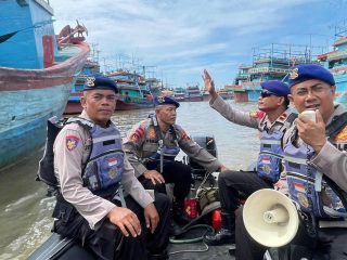 Cegah Kebakaran Kapal, Polairud Sisir Sungai Silugonggo