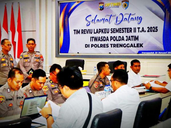 Kunjungi Polres Trenggalek, Itwasda Polda Jatim Reviu Laporan Keuangan