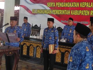 Bupati Rembang Lantik Puluhan Kepala Sekolah dan Sejumlah Pejabat Tinggi