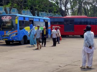 Kepadatan Arus Mudik Terjadi di Terminal Kembangjoyo Pati