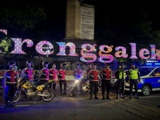 Pastikan Takbiran Aman, Polres Trenggalek Gelar Patroli Gabungan