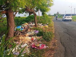 Bahu Jalan Jadi Tempat Buang Sampah, Kades Dresi Kulon Angkat Bicara