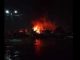 Diduga Korsleting Listrik, Sebuah Kapal di Pelabuhan Tasikagung Rembang Terbakar