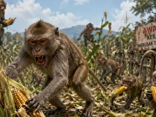 Petani Pati Selatan Resah dengan Serangan Monyet