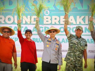 Potensi Sumber Kesejahteraan, Polres Trenggalek Dukung Pengembangan Padi Organik