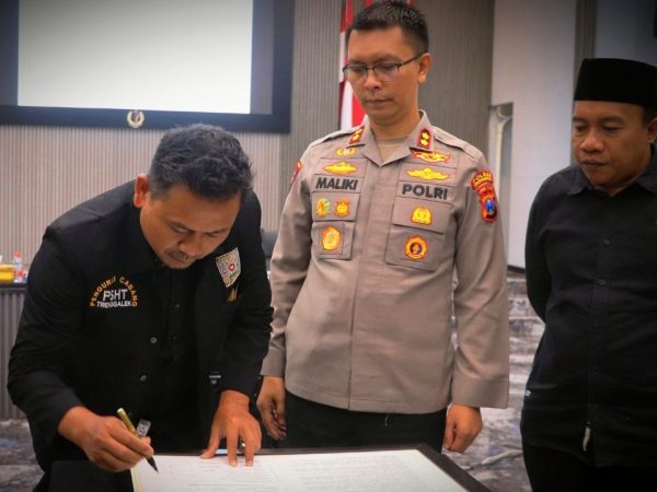 Forkopimda dan Ketua Pencak Silat di Trenggalek Gelar Rakor Aman Suro 2026