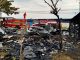 Diduga Korsleting Listrik, Tiga Warung di Depan PT PWI Rembang Ludes Terbakar