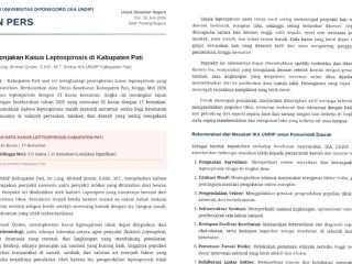 Leptospirosis di Pati Meningkat Tajam, IKA UNDIP Minta Upaya Pencegahan Diperketat