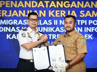 Optimalkan Diseminasi Informasi, Diskominfo Trenggalek Teken MoU dengan Kantor Imigrasi Ponorogo